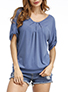 Women's Casual Summer Blouse - Decorative Lace on Back
